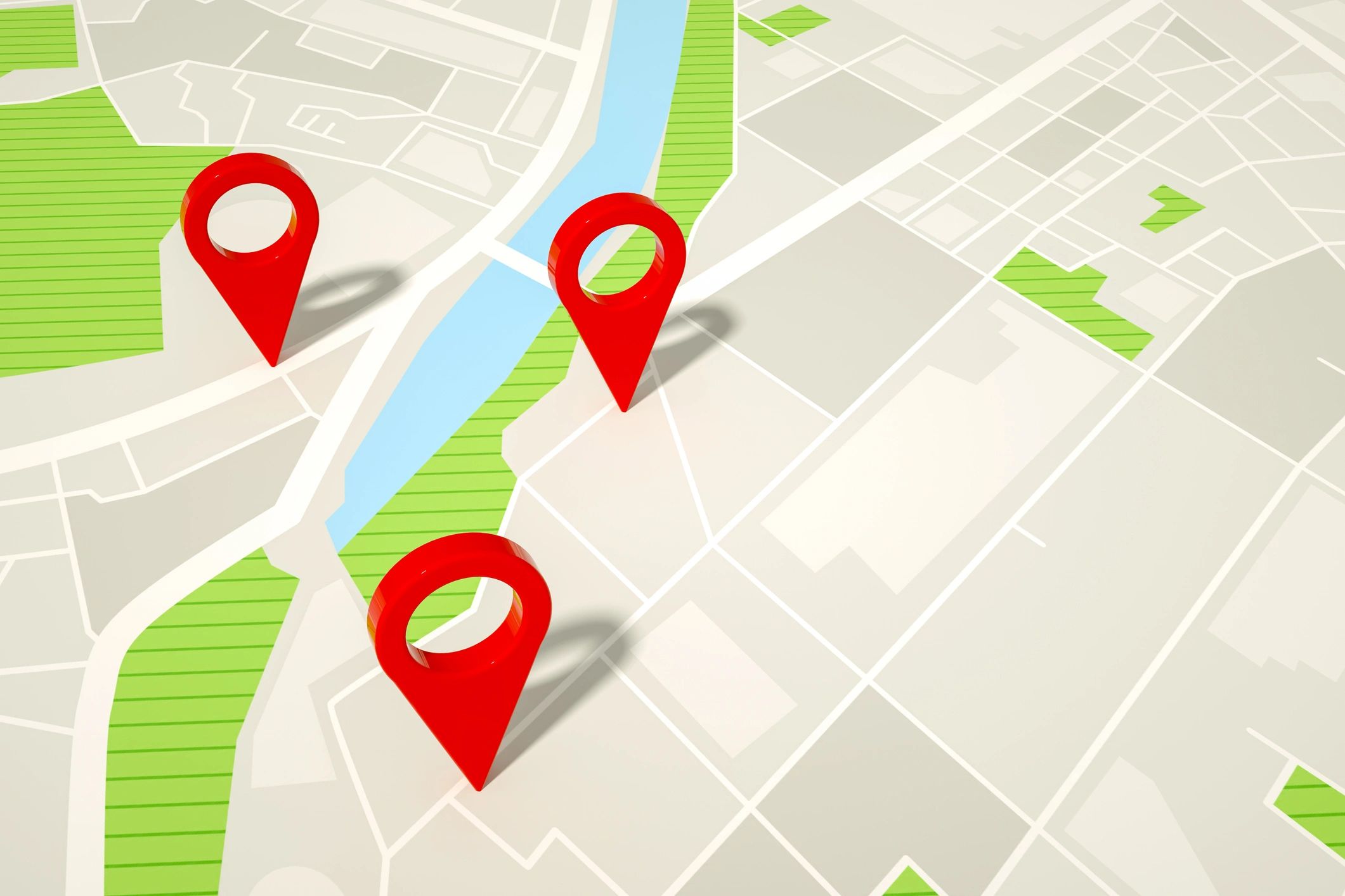 Travel planning map and destination marker